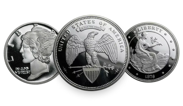 Silver Coins Illustration