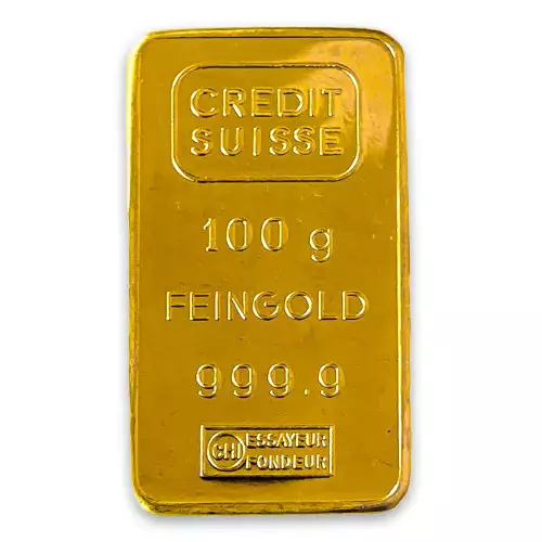 100g Credit Suisse Gold Bar (2)