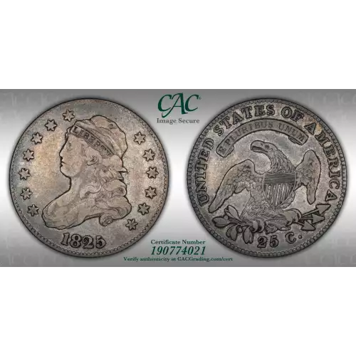 1825/4/(2) Overdate 25c B-2, FS-302 (4)