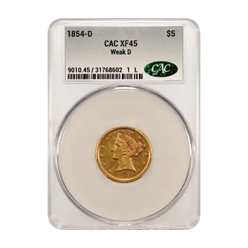 1854-D Weak D $5 (2)