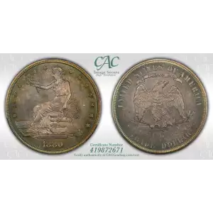 1880 T$1 CAC PR65