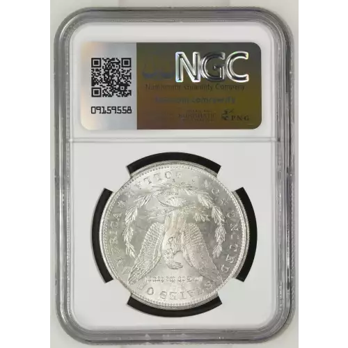 1881 S Morgan Silver Dollar, graded NGC MS-63, showcasing a strong strike with vibrant luster and minimal contact marks typical of a Mint State 63 coin. Struck at the San Francisco Mint in 90% silver and 10% copper, this coin weighs 26.73 grams and featur