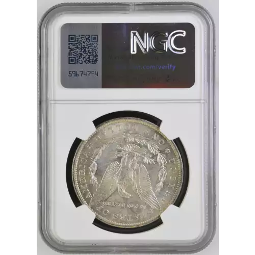 1883 O Morgan Silver Dollar, graded NGC MS-63, showcasing a strong strike with vibrant luster and minimal contact marks characteristic of a Mint State 63 coin. Struck at the New Orleans Mint in 90% silver and 10% copper, this coin weighs 26.73 grams and f