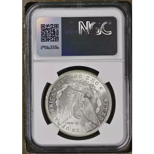 1885 P Morgan Silver Dollar, graded NGC MS-63, displaying a strong strike with bright luster and light contact marks consistent with the Mint State 63 designation. Struck at the Philadelphia Mint in 90% silver and 10% copper, this coin weighs 26.73 grams 