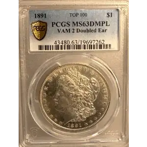 1891 $1 VAM 2 Doubled Ear TOP 100, DMPL (2)