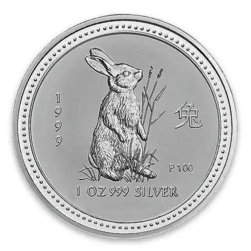 1999 1oz Australian Perth Mint Silver Lunar: Year of the Rabbit (2)