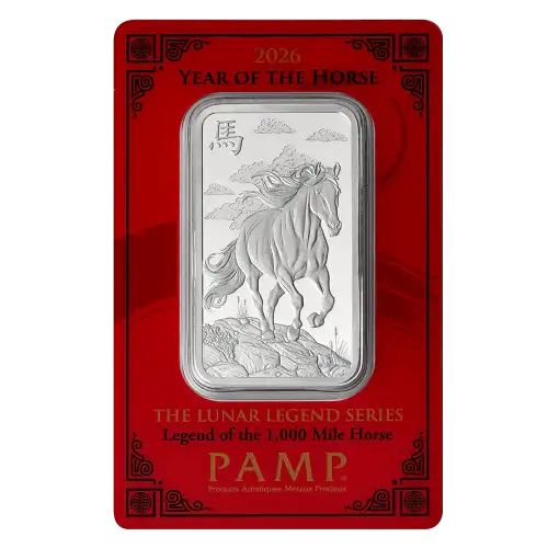 1oz PAMP Silver Bar - Legend - Year of The Horse (2)