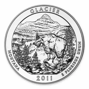 2011 5 oz Silver America the Beautiful Glacier National Park (2)