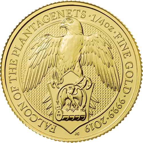 2019 1/4oz Britain Queen's Beast: The Falcon of the Plantagenets (2)