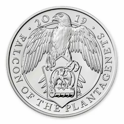 2019 2oz Silver Britain Queen's Beast: The Falcon of the Plantagenets (2)