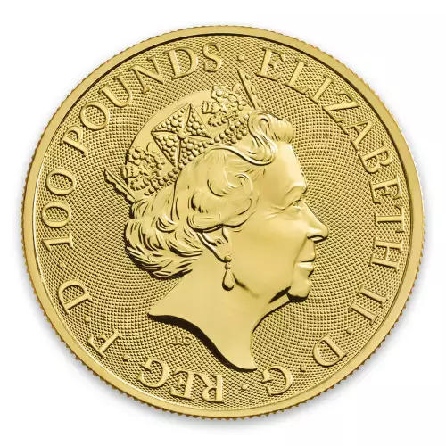 2021 1oz Gold Britain Queen's Beast - The White Greyhound (3)