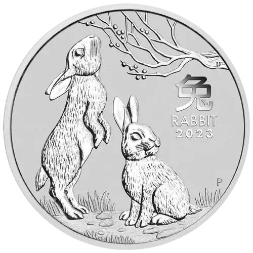 2023 1oz Australian Perth Mint Lunar Silver Rabbit (2)