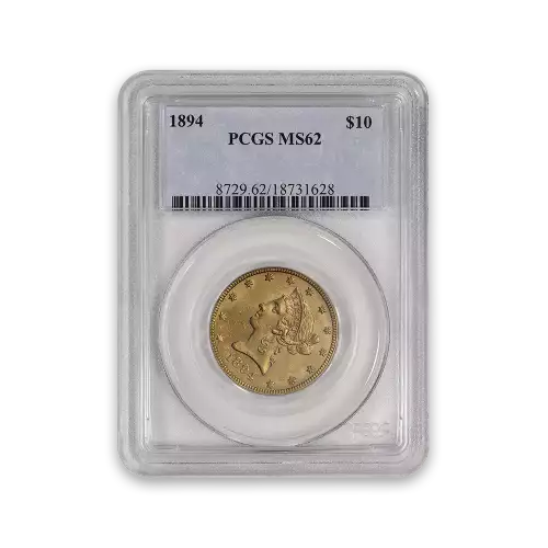 Liberty Head $10 (1838 - 1907) - PCGS - MS62