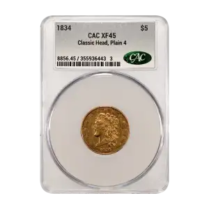 1834 Classic Head, Plain 4 $5 (2)