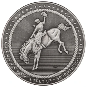 1 oz Cowboy - Buffalo Privy Antique Silver Round (2)