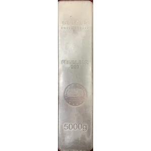 5kg Heraeus Cast Silver Bar